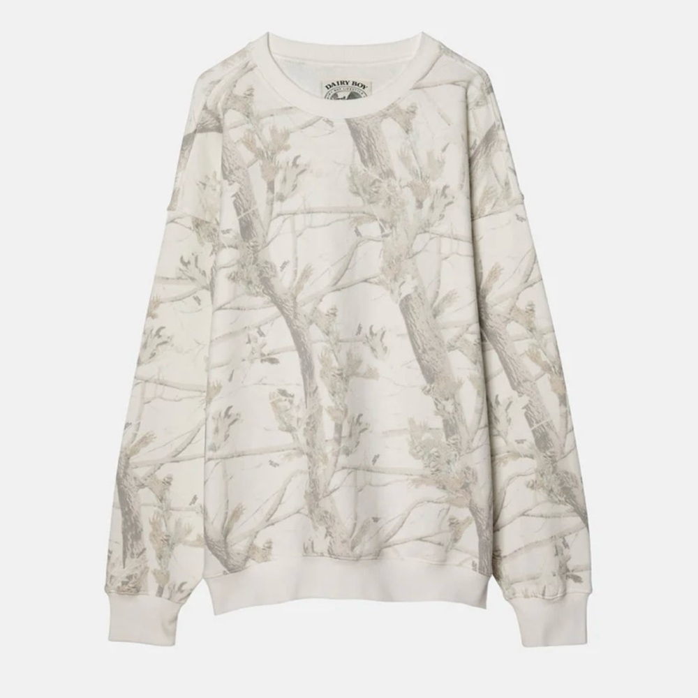 Dairy Boy - Oversized Crewneck - Woodland Camo Teddy